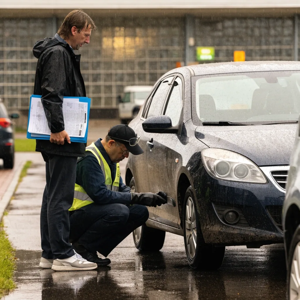 Viranomaisasioinnin asiakirjoja ja kynä vaalealla työpöydällä päivänvalossa